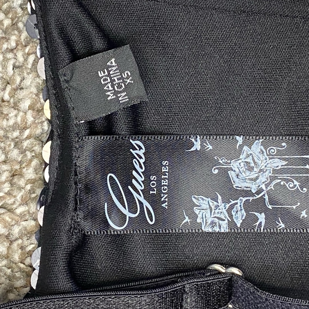 Fitted Guess Sequins Patterned Spaghetti Strap Sc… - image 6